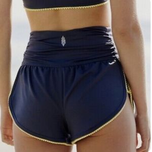 Free People FP Movement Havana High Waisted Shorts Purple Blue Ob1075850 M